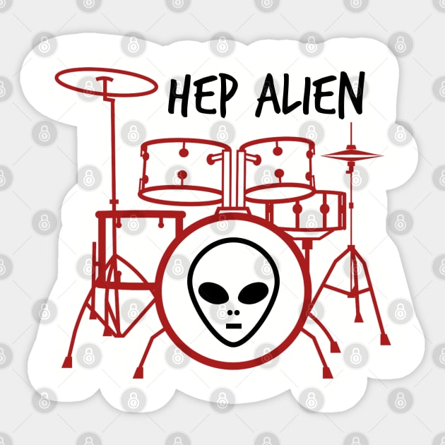 Hep Alien Sticker by Stars Hollow Mercantile